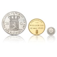 Grootste en kleinste munt Willem III