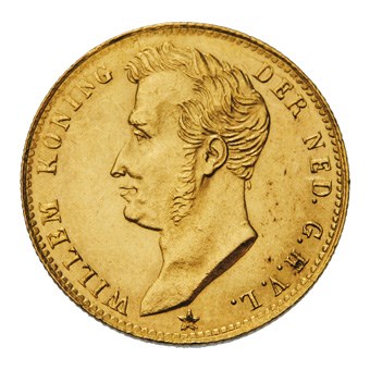 Gouden 5 gulden 1827 Willem I Pr-