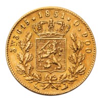 5 gulden 1851 Willem III ZFr+