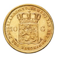 Gouden 10 Gulden 1833 Willem I Pr