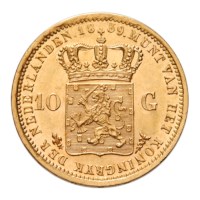 Gouden 10 Gulden 1839 Willem I Pr+