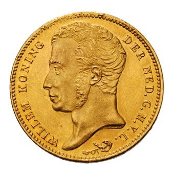 Gouden 10 gulden 1840 Willem I FDC-