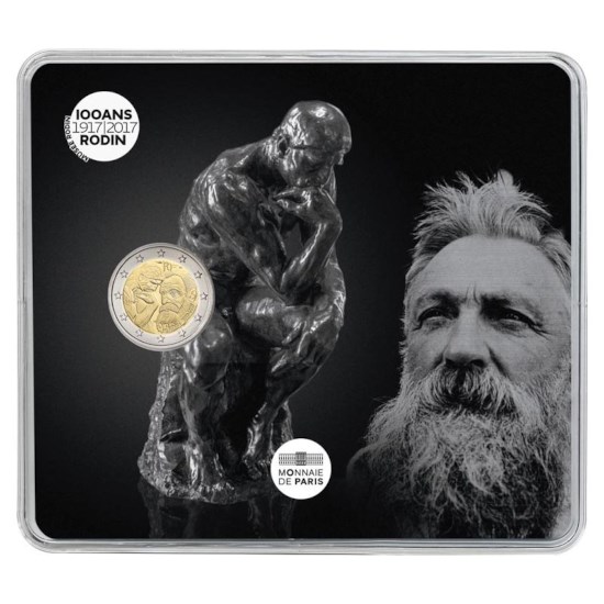 Frankrijk 2 Euro "Rodin" 2017 BU Coincard