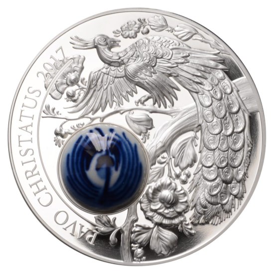 Puur Zilveren 10 Dollar "Royal Delft Pauw" 2017