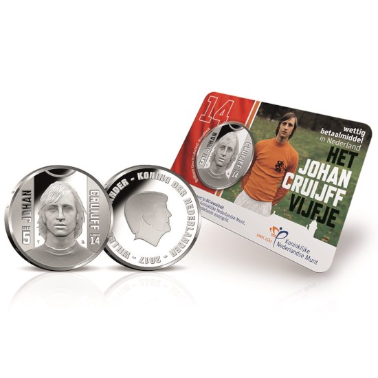 Johan Cruijff Vijfje' 2017 BU quality in coincard