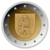 Letland 2 Euro "Latgale" 2017 BU Coincard