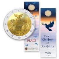 Malta 2 Euro "Vrede" 2017 BU Coincard