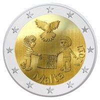 Malta 2 Euro "Vrede" 2017 BU Coincard