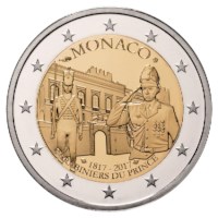 Monaco 2 Euro "Carabiniers" 2017 Proof