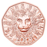 Oostenrijk 5 Euro "Leeuw" 2018 UNC