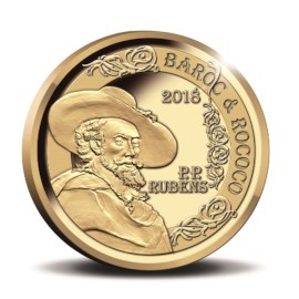 Pièce de 50 euros Belgique 2018 « Rubens – Baroque et Rococo » Belle Épreuve en or dans un coffret 
