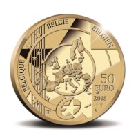 Pièce de 50 euros Belgique 2018 « Rubens – Baroque et Rococo » Belle Épreuve en or dans un coffret 