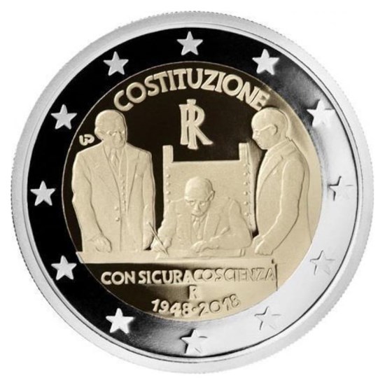 Italie 2 euros "Constitution" 2018