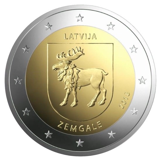 Lettonie 2 euros « Zemgale » 2018