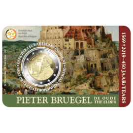 Pièce commémorative Belgique 2019 de 2 euros « 450 ans Bruegel » BU dans une coincard - NL
