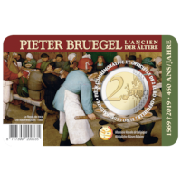 Pièce commémorative Belgique 2019 de 2 euros « 450 ans Bruegel » BU dans une coincard - NL