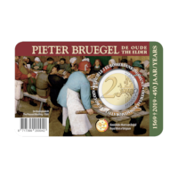 Pièce commémorative Belgique 2019 de 2 euros « 450 ans Bruegel » BU dans une coincard - FR