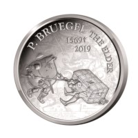 Pièce commémorative Belgique 2019 de 10 euros « Bruegel - Renaissance » Belle-épreuve Argent dans son étui.
