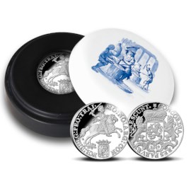 Official restrike: Ducaton "Silver Rider" 1 Ounce - Royal Delft edition