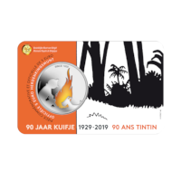 5 euromunt België 2019 ‘90 jaar Kuifje’ in KLEUR BU in coincard