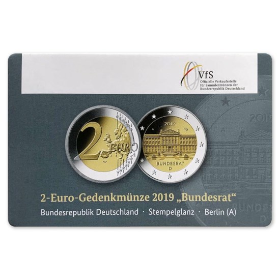 Duitsland 2 Euro "Bundesrat" 2019 Coincard "A"