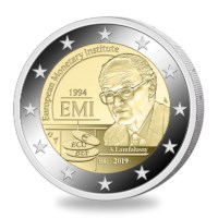 2 euromunt België 2019 ’25 jaar oprichting EMI‘ in FR coincard
