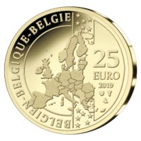25 euromunt België 2019 ‘Audrey Hepburn’ Goud Proof in etui
