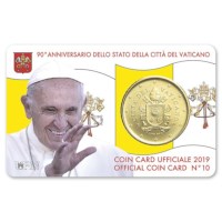 Vatican 50 cents 2019 BU Coincard
