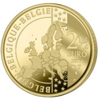 Pièce de 2,5 euros Belgique 2019 « 400 ans Manneken Pis » BU dans une coincard - NL