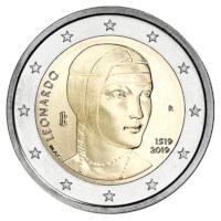 Italië 2 Euro "Leonardo da Vinci" 2019