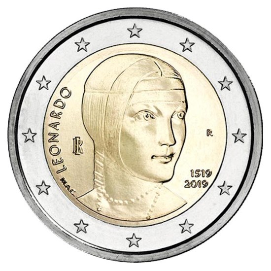 Italy 2 Euro "Leonardo da Vinci" 2019