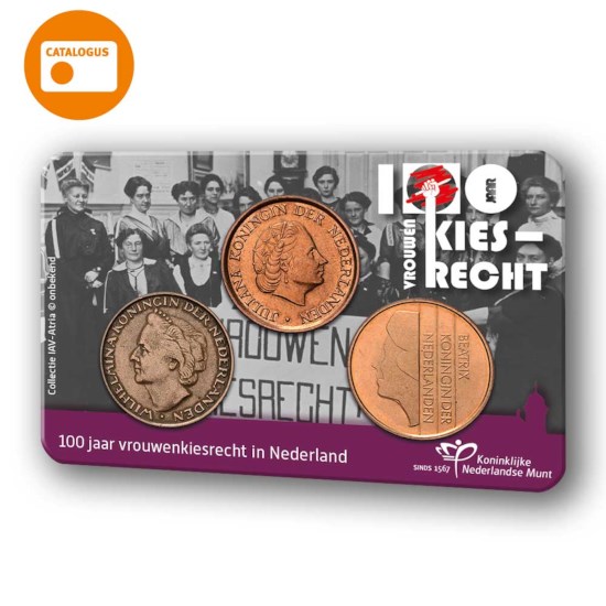 100 jaar vrouwenkiesrecht in Nederland 2019 in coincard