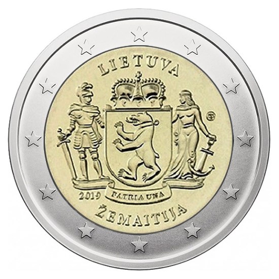 Lithuania 2 Euro "Zemaitija" 2019