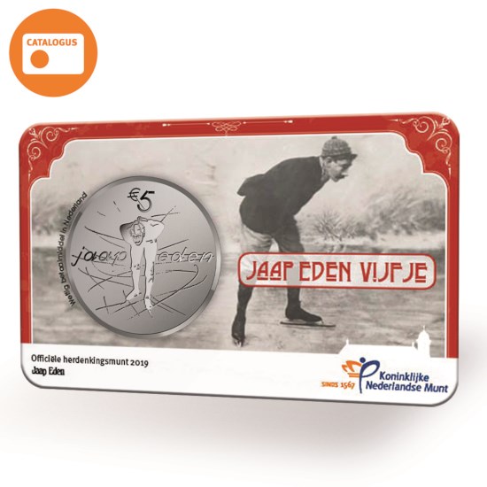Jaap Eden 5 Euro Coin UNC quality in coincard