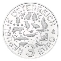 Autriche 3 euros « Loutre » 2019
