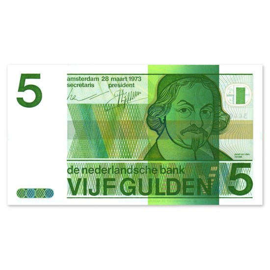5 Gulden "Vondel" 1973 UNC