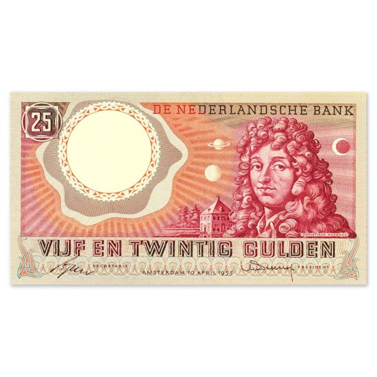 25 Gulden "Huygens" 1955 ZFr+
