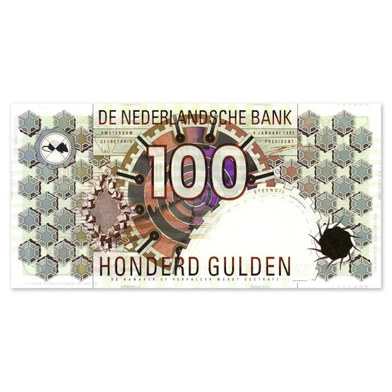 100 Gulden "Steenuil" 1992 UNC