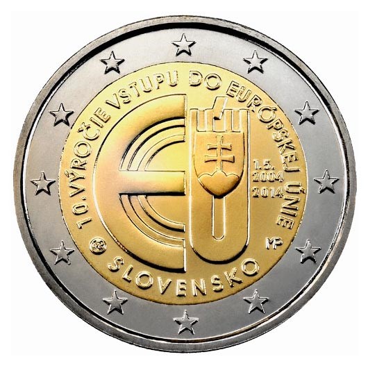 Slowakije 2 Euro "10 Jaar EU" 2014