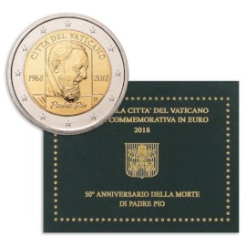 Vatican 2 Euro « Padre Pio » 2018