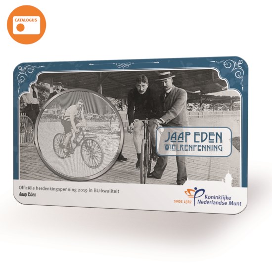Jaap Eden Cycling Medal in coincard