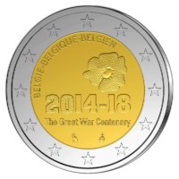 Belgium 2 Euro "WW I" 2014 UNC