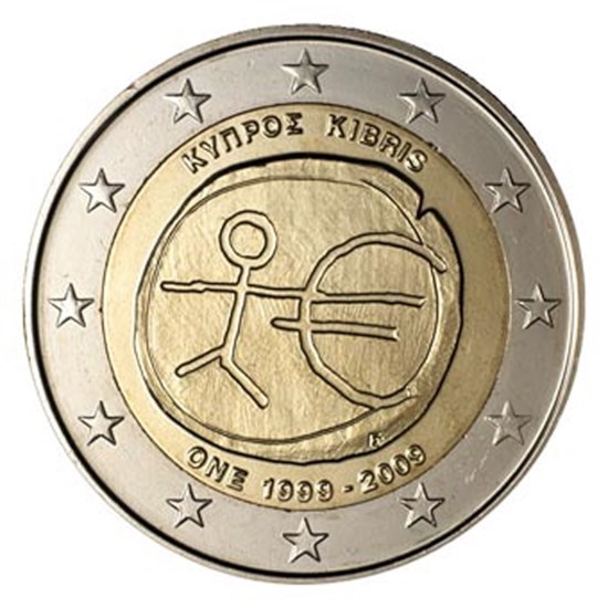 Cyprus 2 Euro "10 Years EMU" 2009