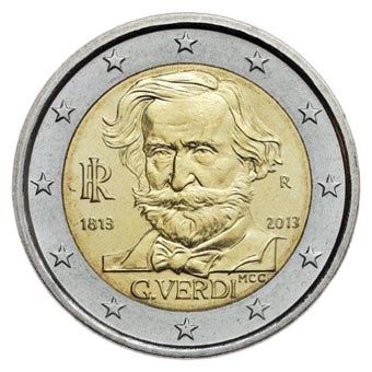 Italy 2 Euro "Verdi" 2013