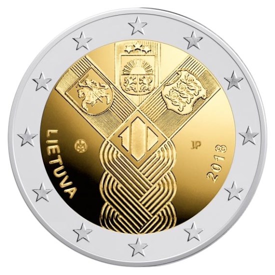 Lithuania 2 Euro "Baltic States" 2018