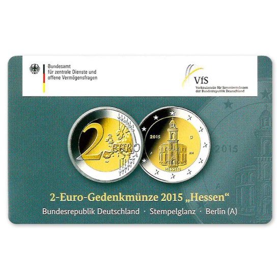 Allemagne 2 euros « Hesse » 2015 Coincard "A"