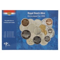Jaarset Nederland guldenmunten 2001 UNC