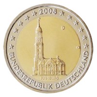 Allemagne 2 euros Set « Hambourg » 2008 UNC