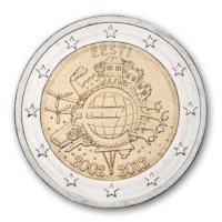 Estonia 2 Euro "10 Years of the Euro" 2012