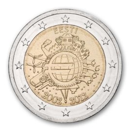 Estonie 2 euros « 10 ans Euro » 2012